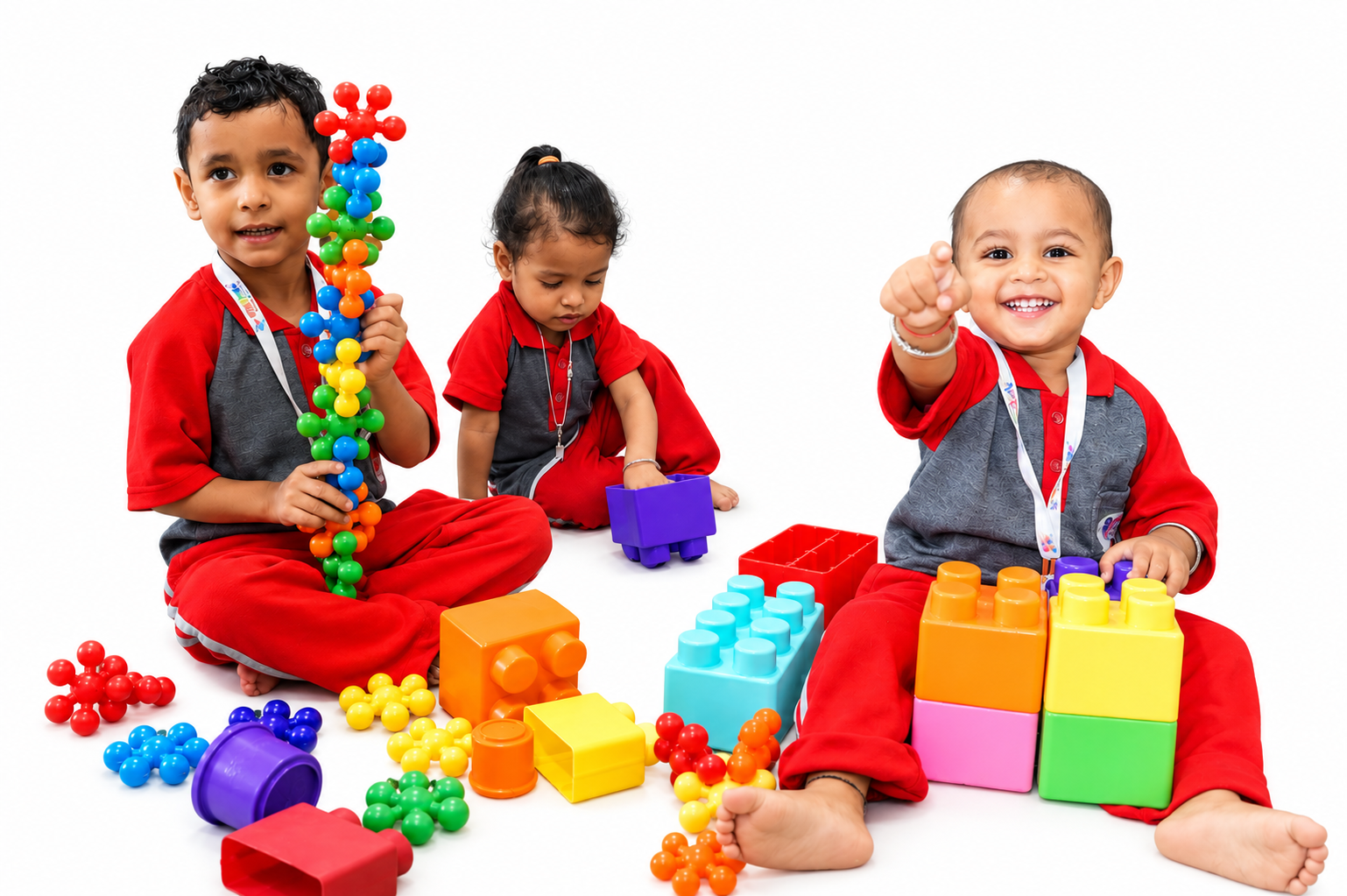 Children participating in a preschool activity
